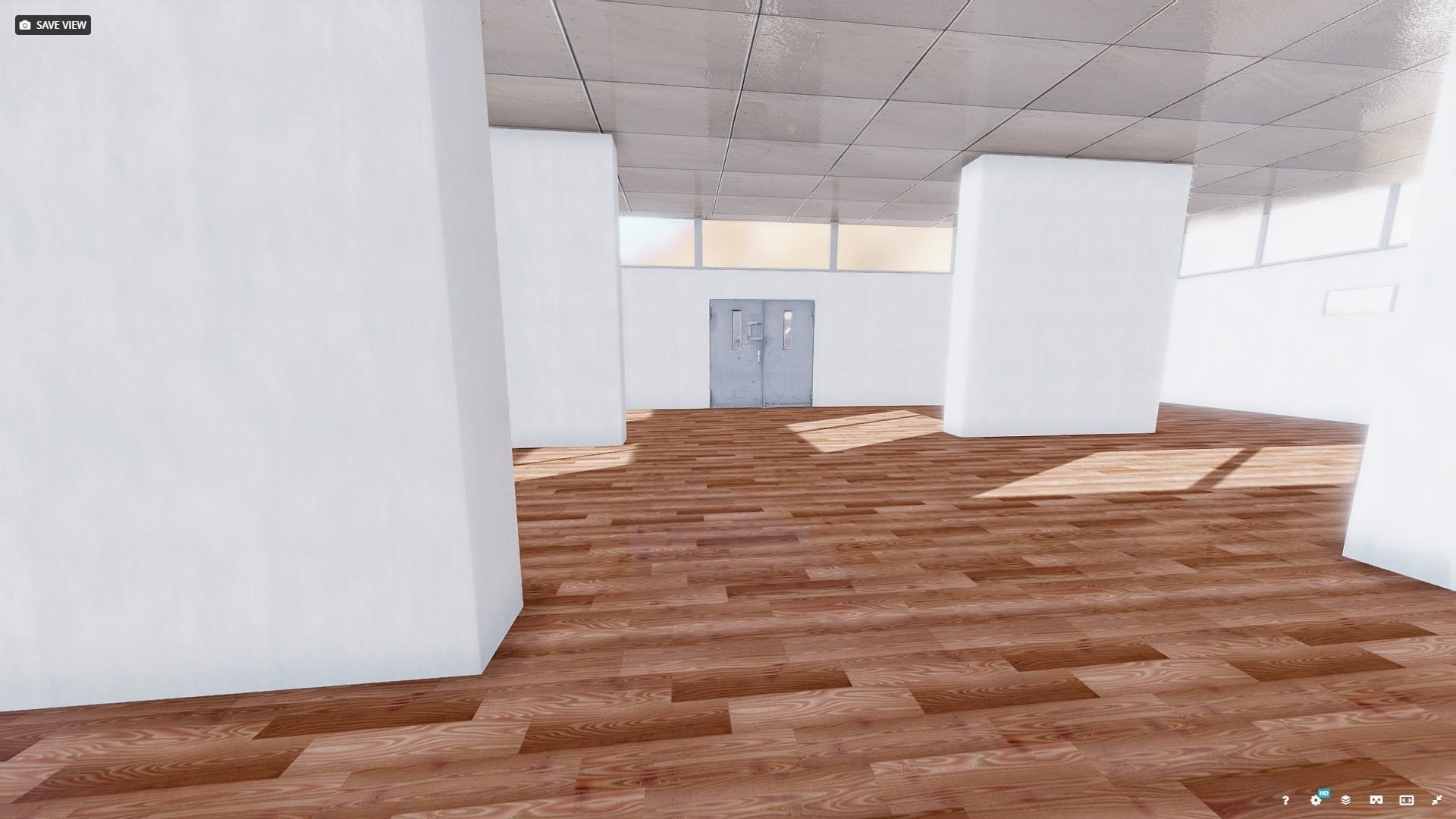 VR Gallery for Product Showcase Not Baked Low-poly 3D model_4