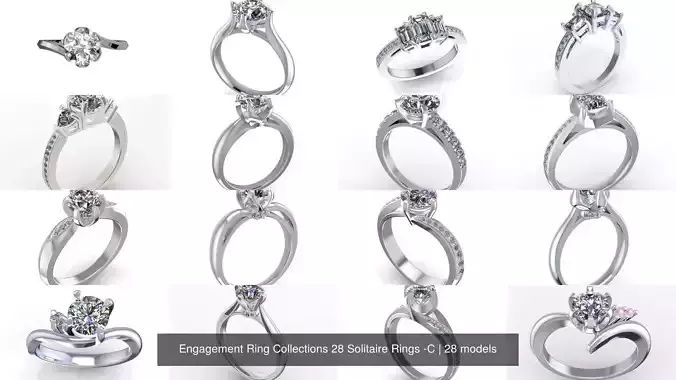 Engagement Ring Collections 28 Solitaire Rings -C 