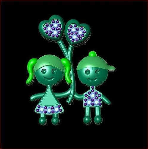 Boy - Girl - Pendant 3D print model