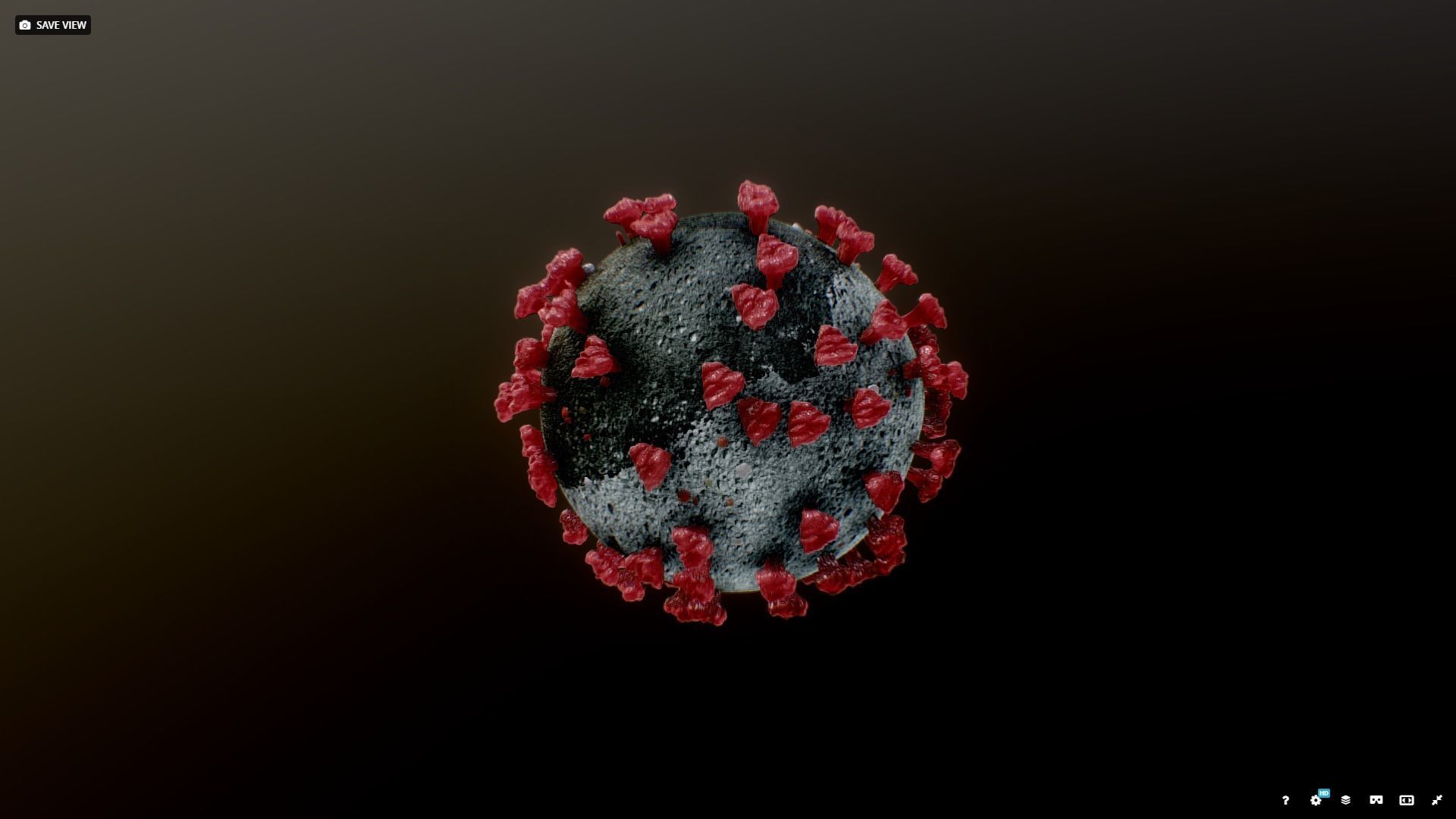 Corona Virus Covid 19 3D model_5