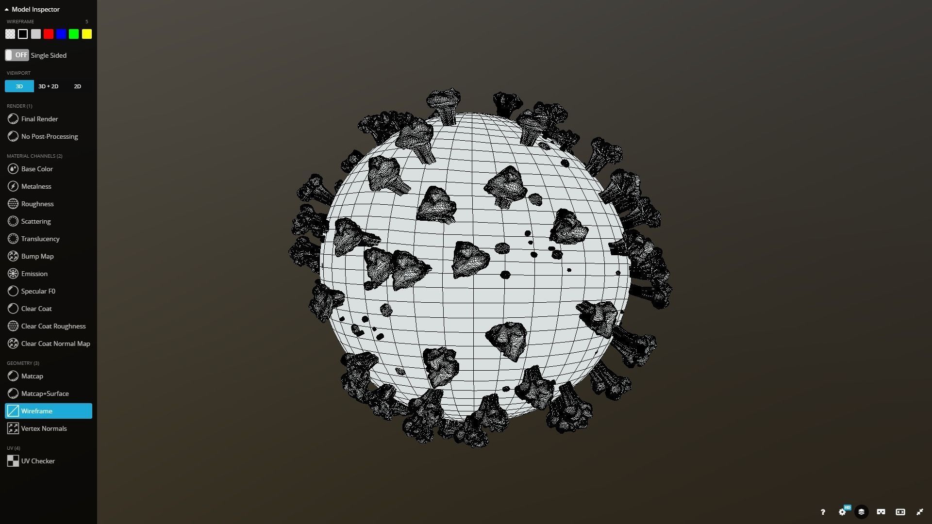 Corona Virus Covid 19 3D model_7