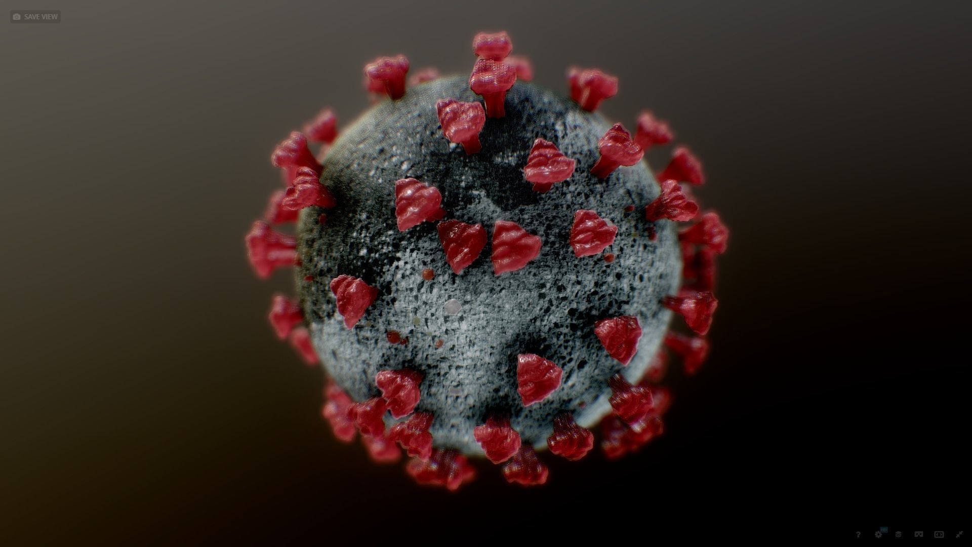 Corona Virus Covid 19 3D model_2