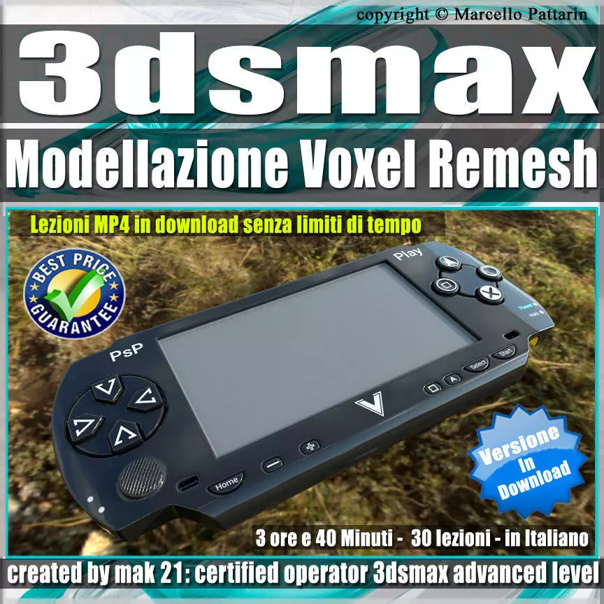 3dsmax Modellazione Avanzata Voxel Remesh Tutorial MP4 Low-poly 3D model_0