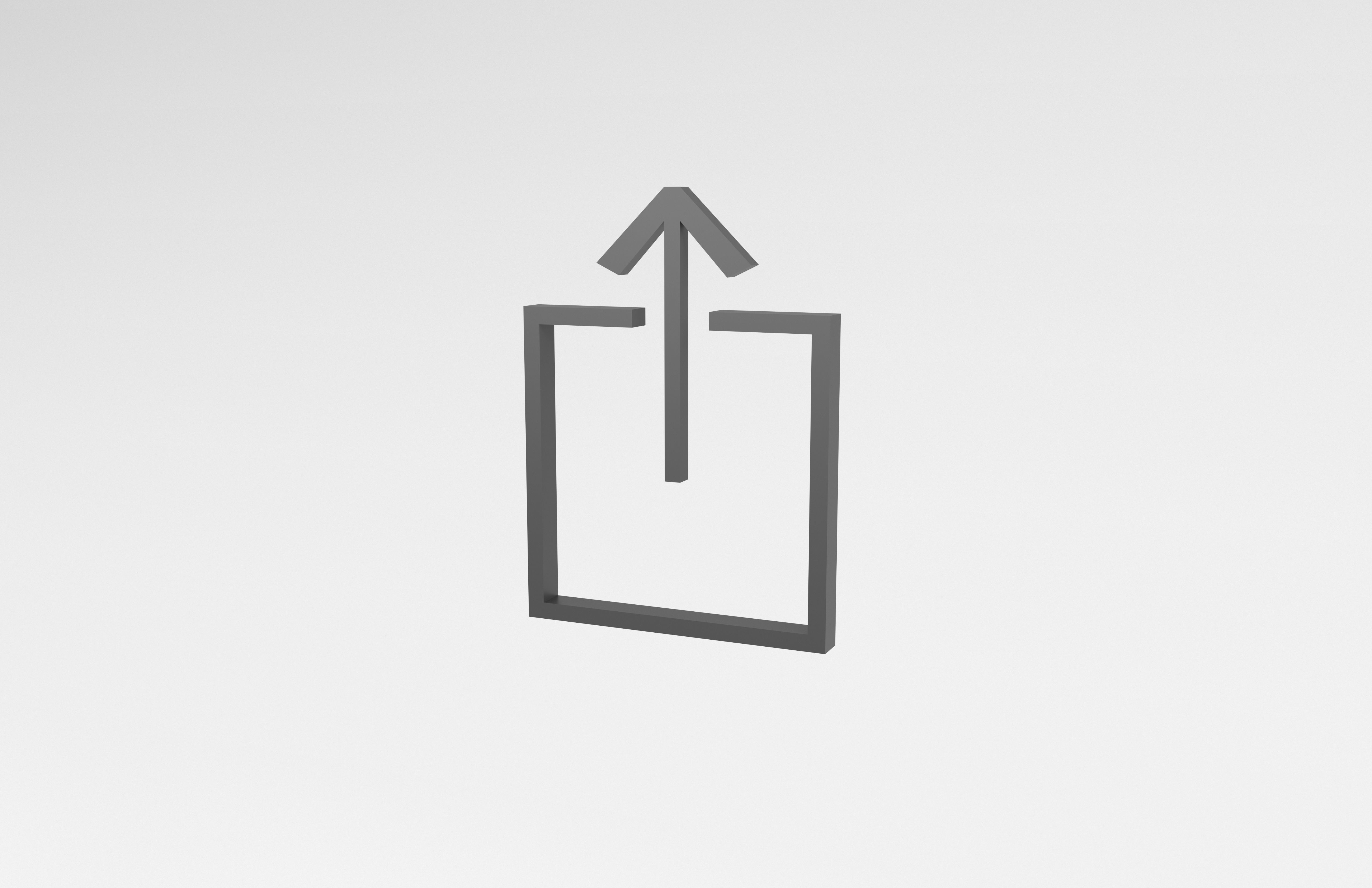 IOS Upload Symbol v1 001 Low-poly 3D model_2