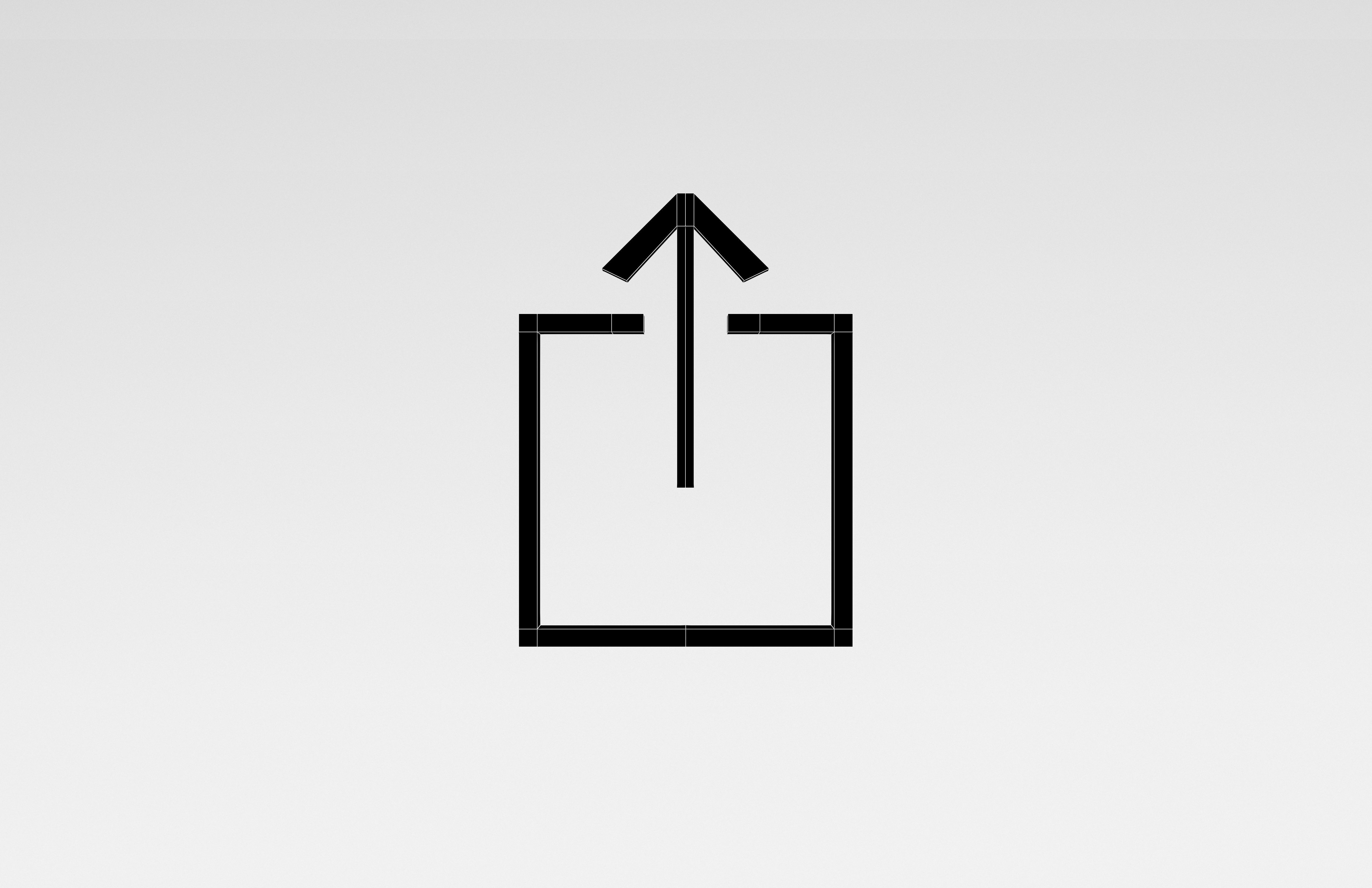 IOS Upload Symbol v1 001 Low-poly 3D model_5