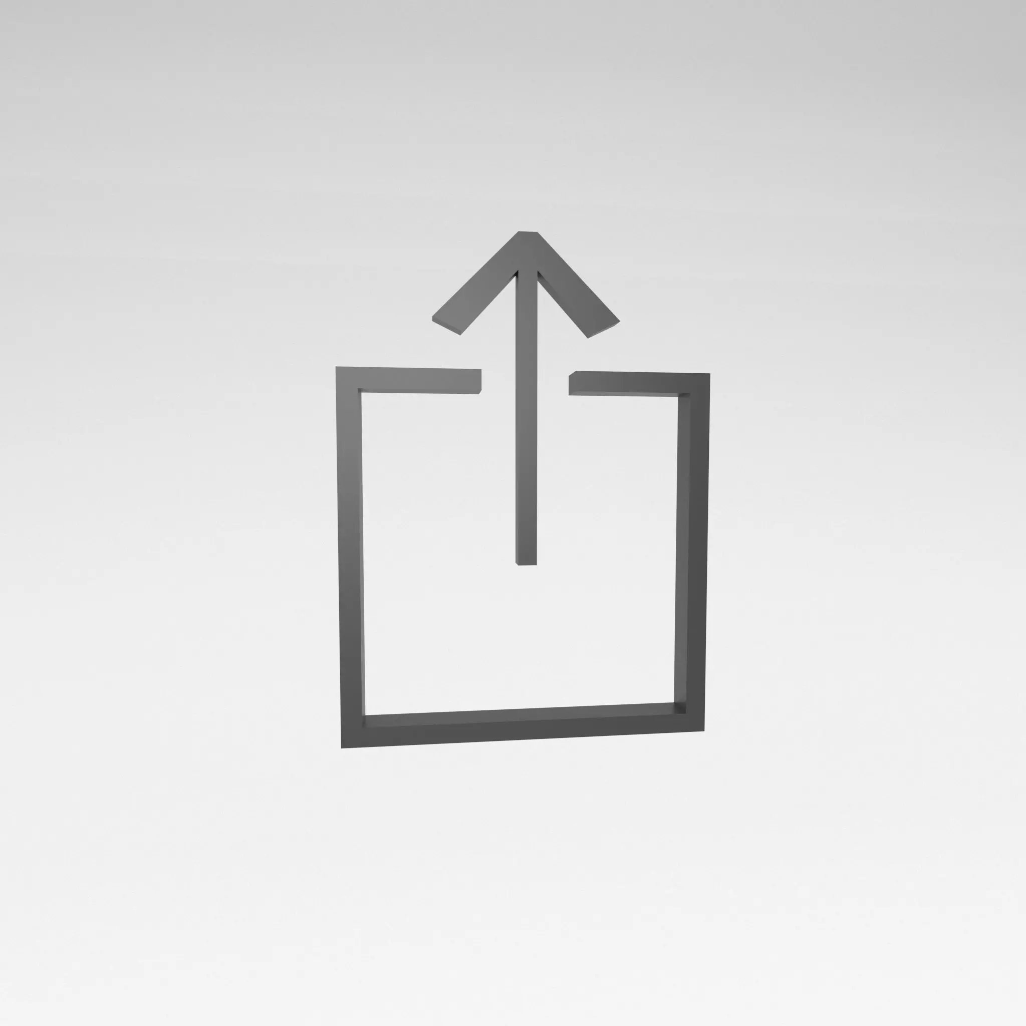 IOS Upload Symbol v1 001 Low-poly 3D model_0