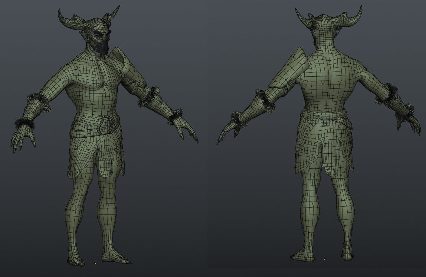 Satyr unreal engine ui demon Low-poly 3D model_8