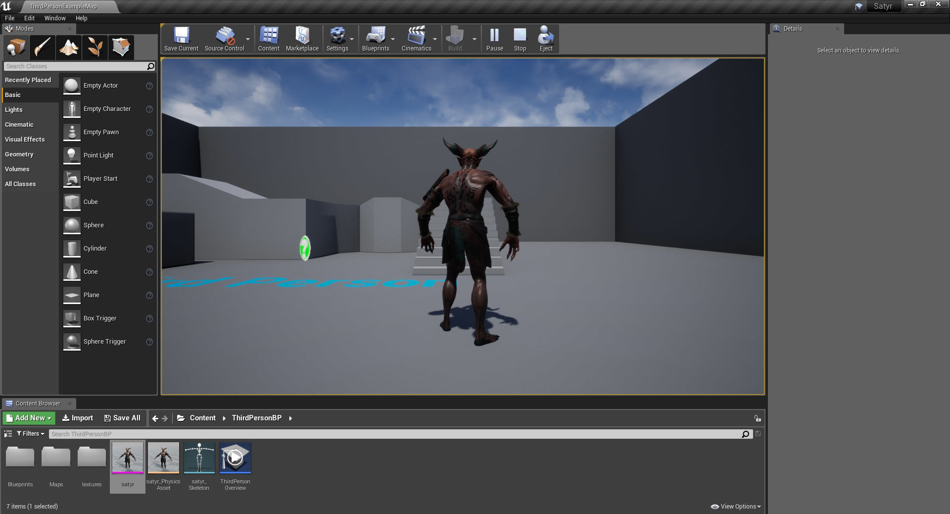 Satyr unreal engine ui demon Low-poly 3D model_2