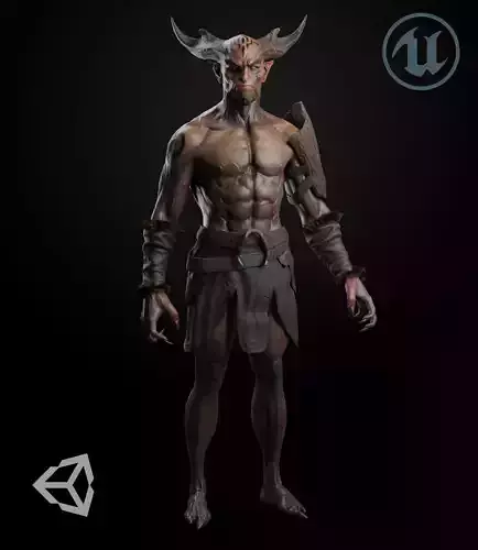 Satyr unreal engine ui demon Low-poly 3D model