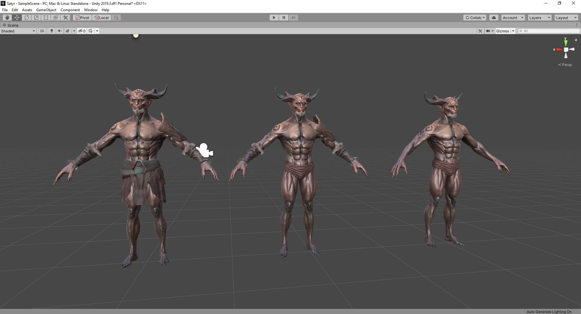 Satyr unreal engine ui demon Low-poly 3D model_7