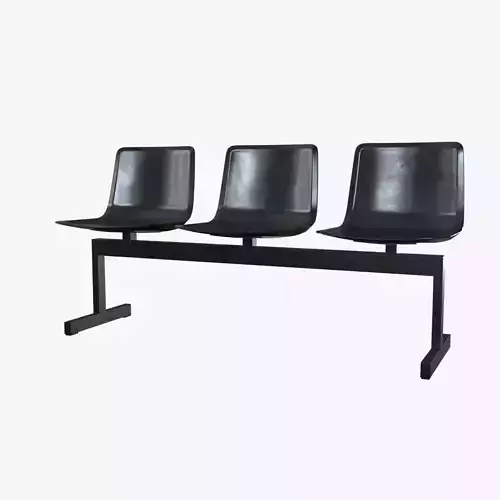 PATO Bench Model-4330 Steel Black Painted Low-poly 3D model