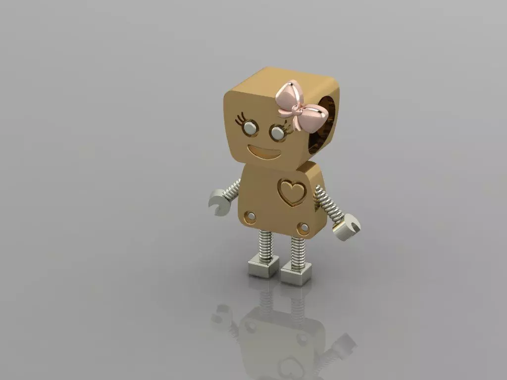 Robot - Bead - Bracelet 3D print model