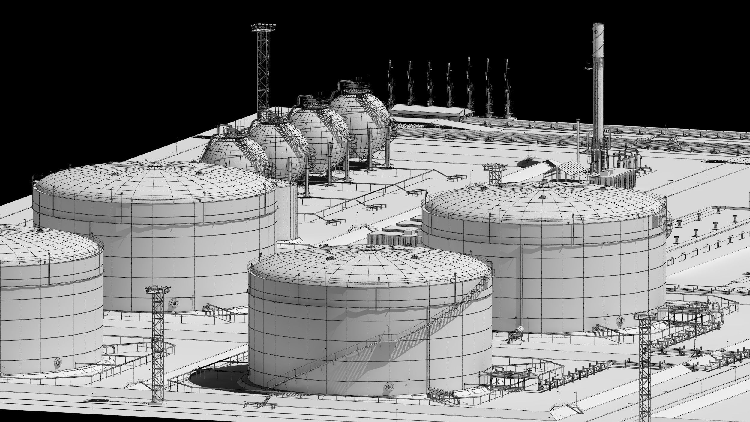 oil storage facility  3D model_7