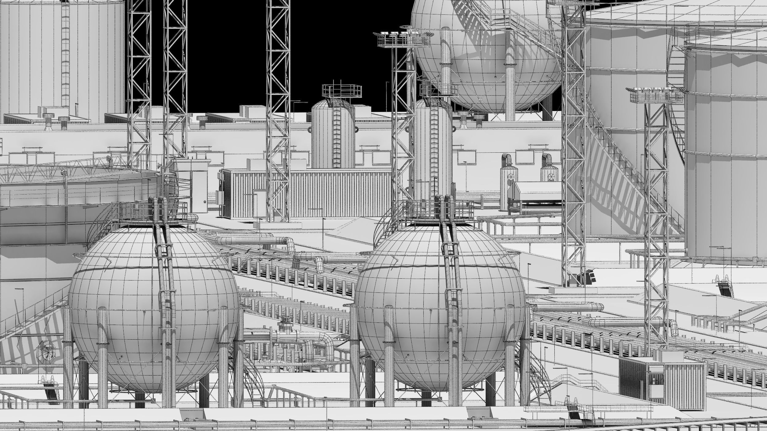 oil storage facility  3D model_3
