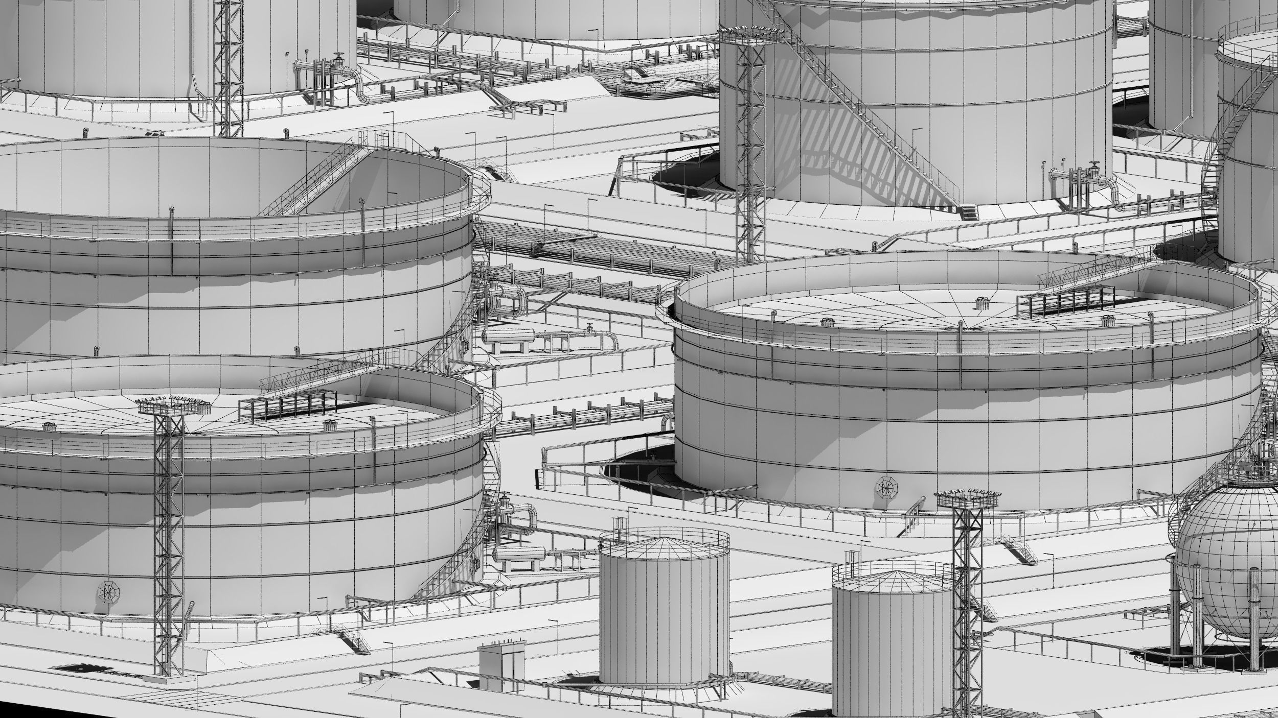 oil storage facility  3D model_5