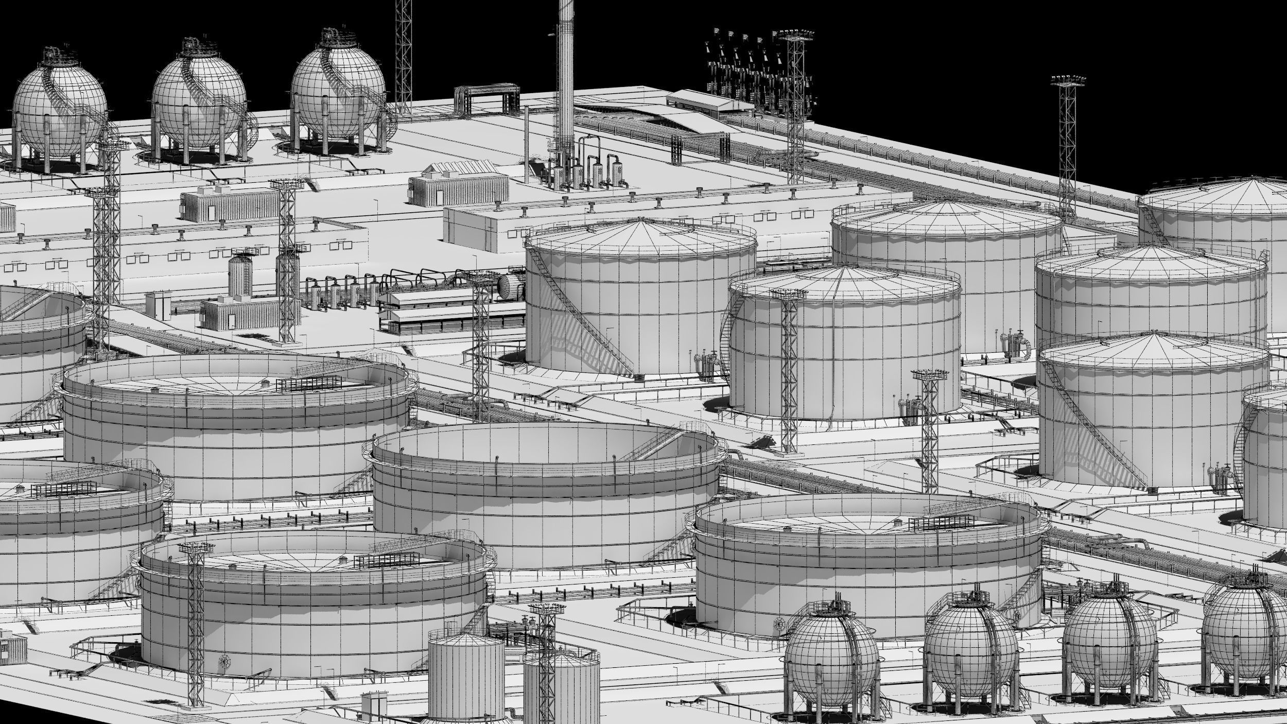 oil storage facility  3D model_1