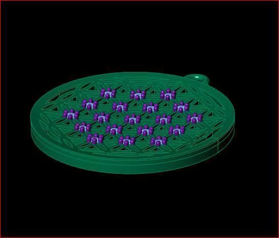 Pendant 3D print model flower of life 3D print model_3