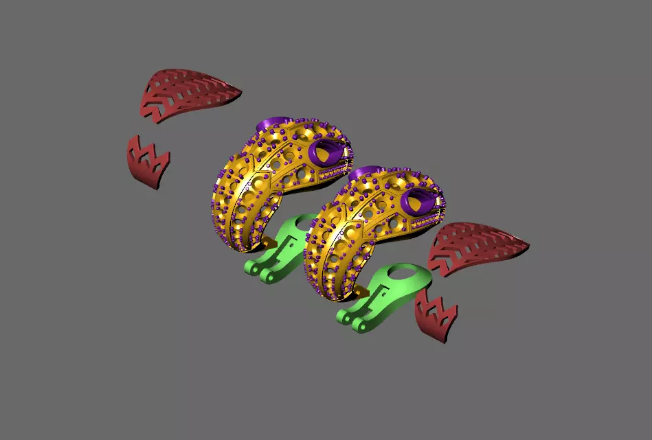 earring bvlgari 3D model_0