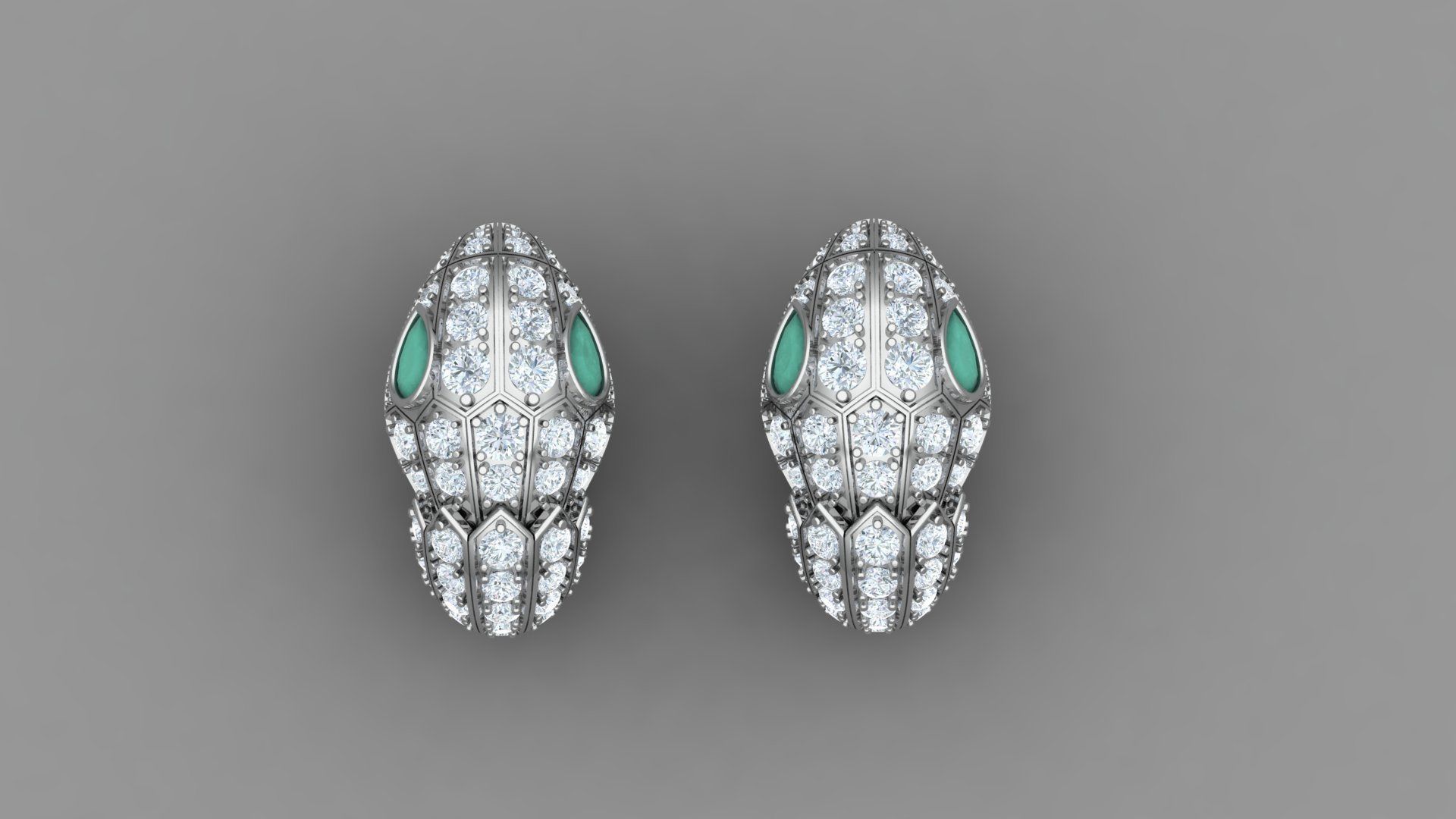earring bvlgari 3D model_3