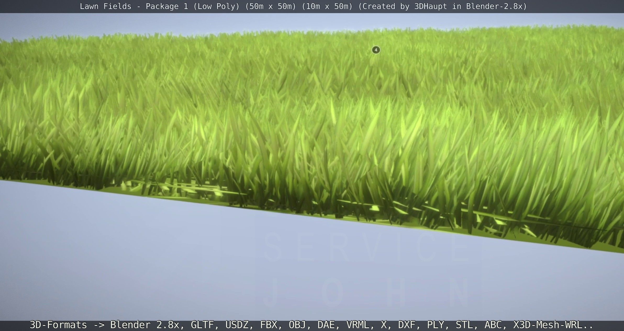 Low-Poly Lawn Fields - Package 1 Low-poly 3D model_50