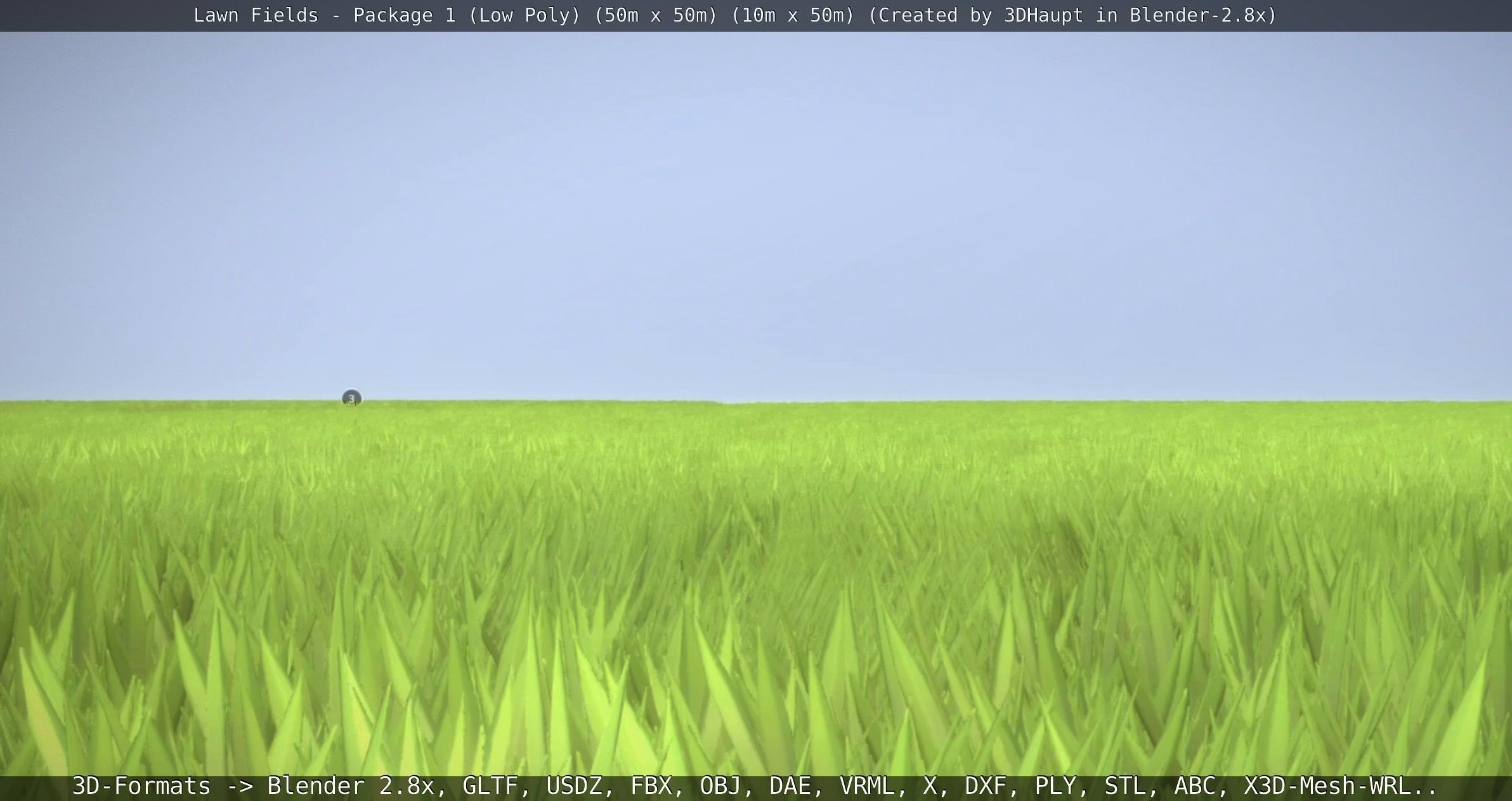 Low-Poly Lawn Fields - Package 1 Low-poly 3D model_70