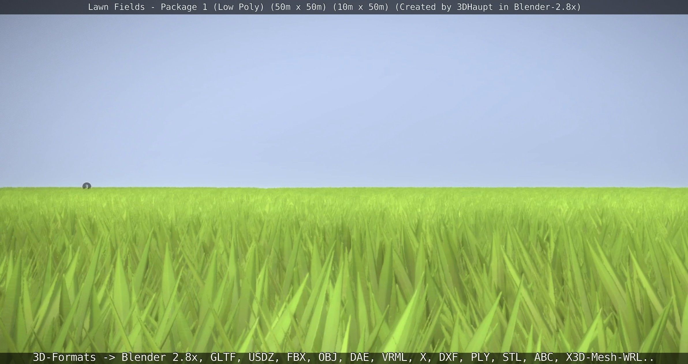 Low-Poly Lawn Fields - Package 1 Low-poly 3D model_45