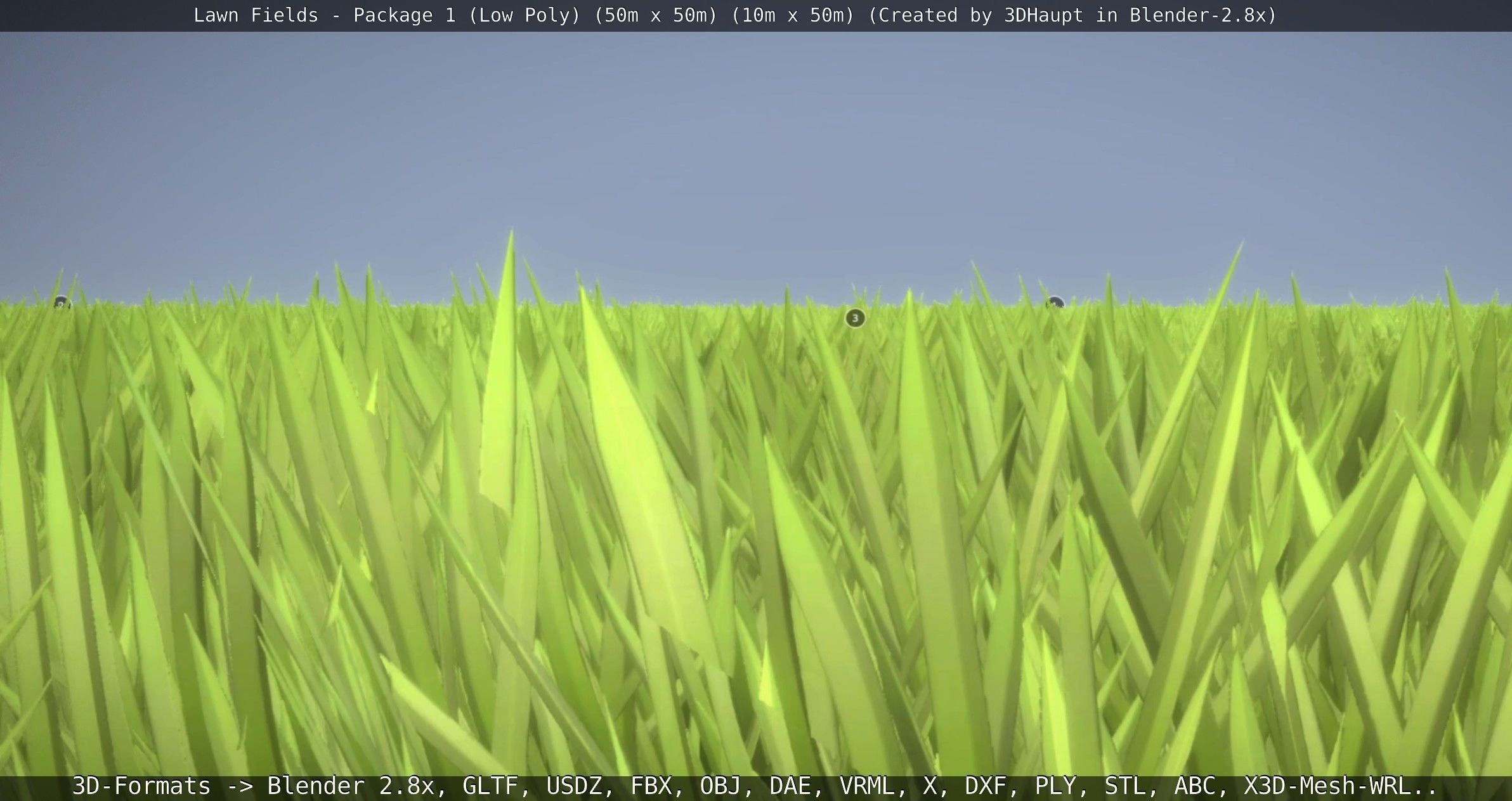Low-Poly Lawn Fields - Package 1 Low-poly 3D model_25