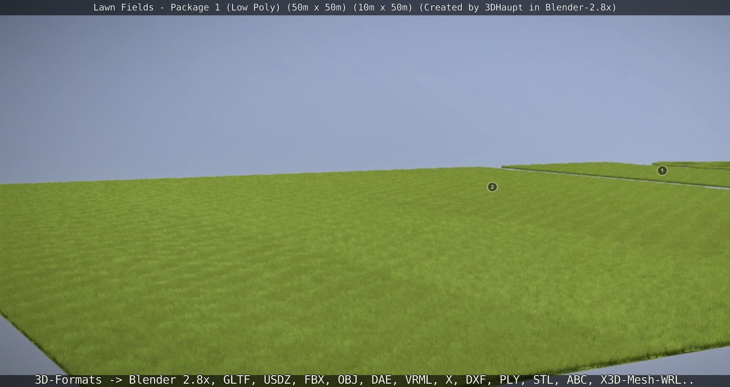 Low-Poly Lawn Fields - Package 1 Low-poly 3D model_91