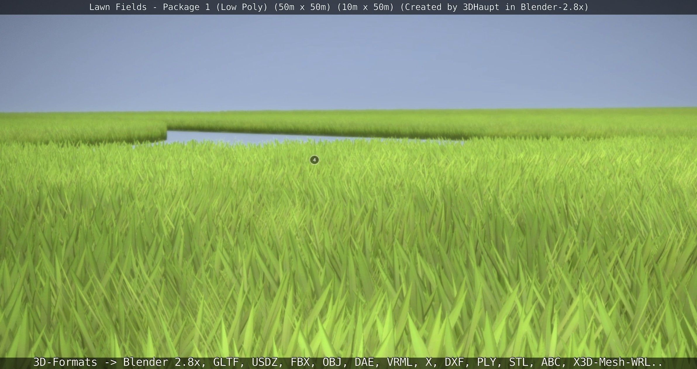 Low-Poly Lawn Fields - Package 1 Low-poly 3D model_43