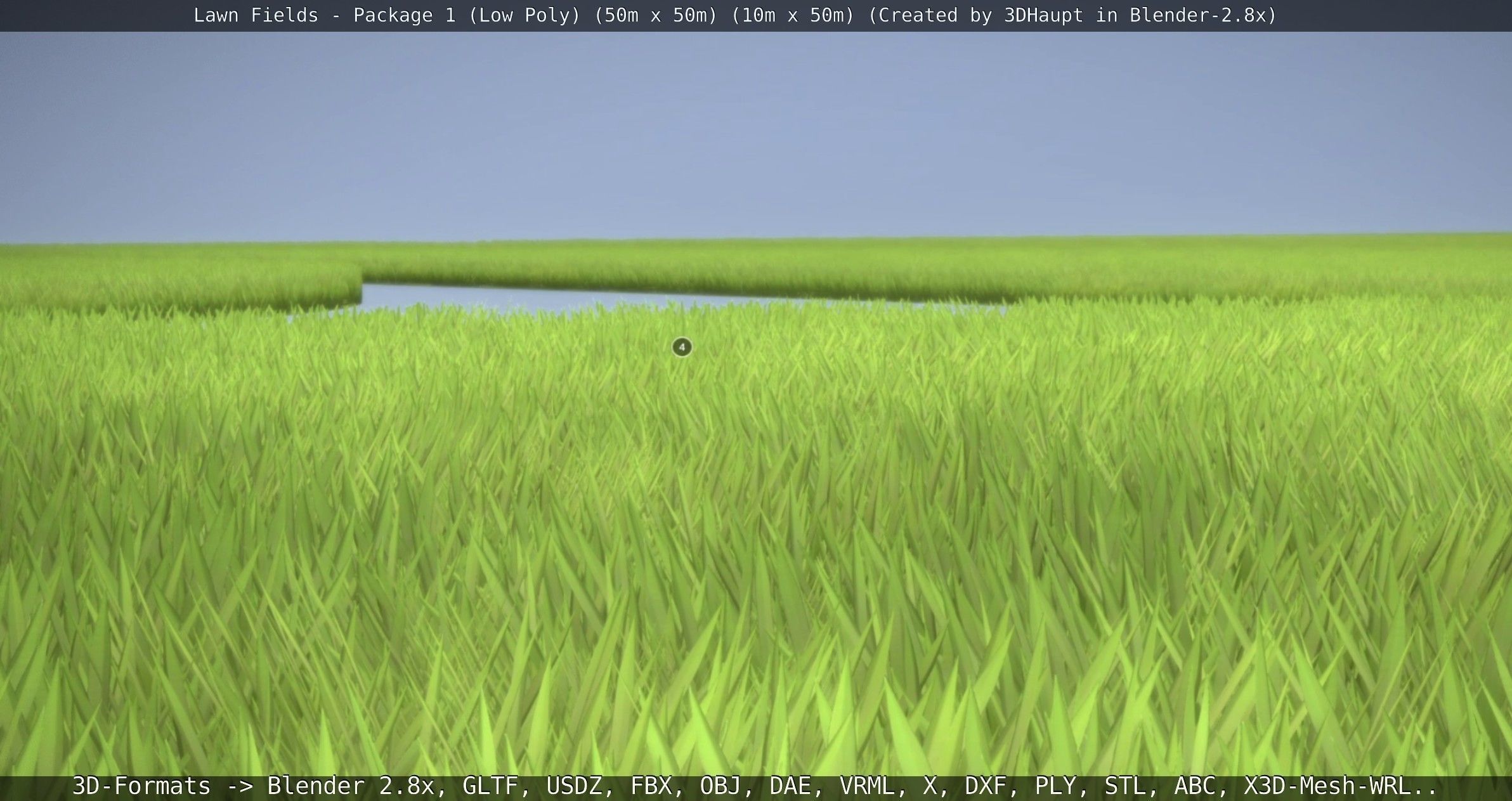 Low-Poly Lawn Fields - Package 1 Low-poly 3D model_112