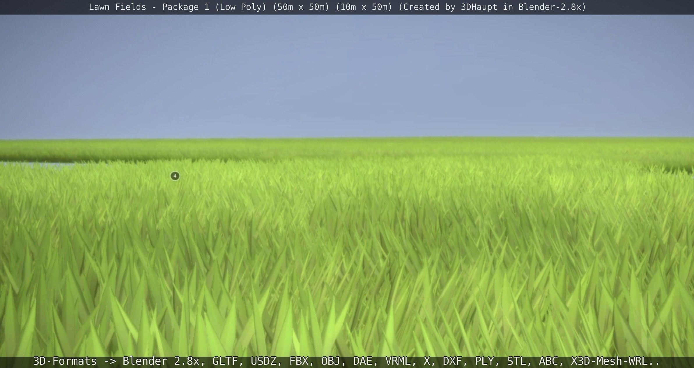 Low-Poly Lawn Fields - Package 1 Low-poly 3D model_110