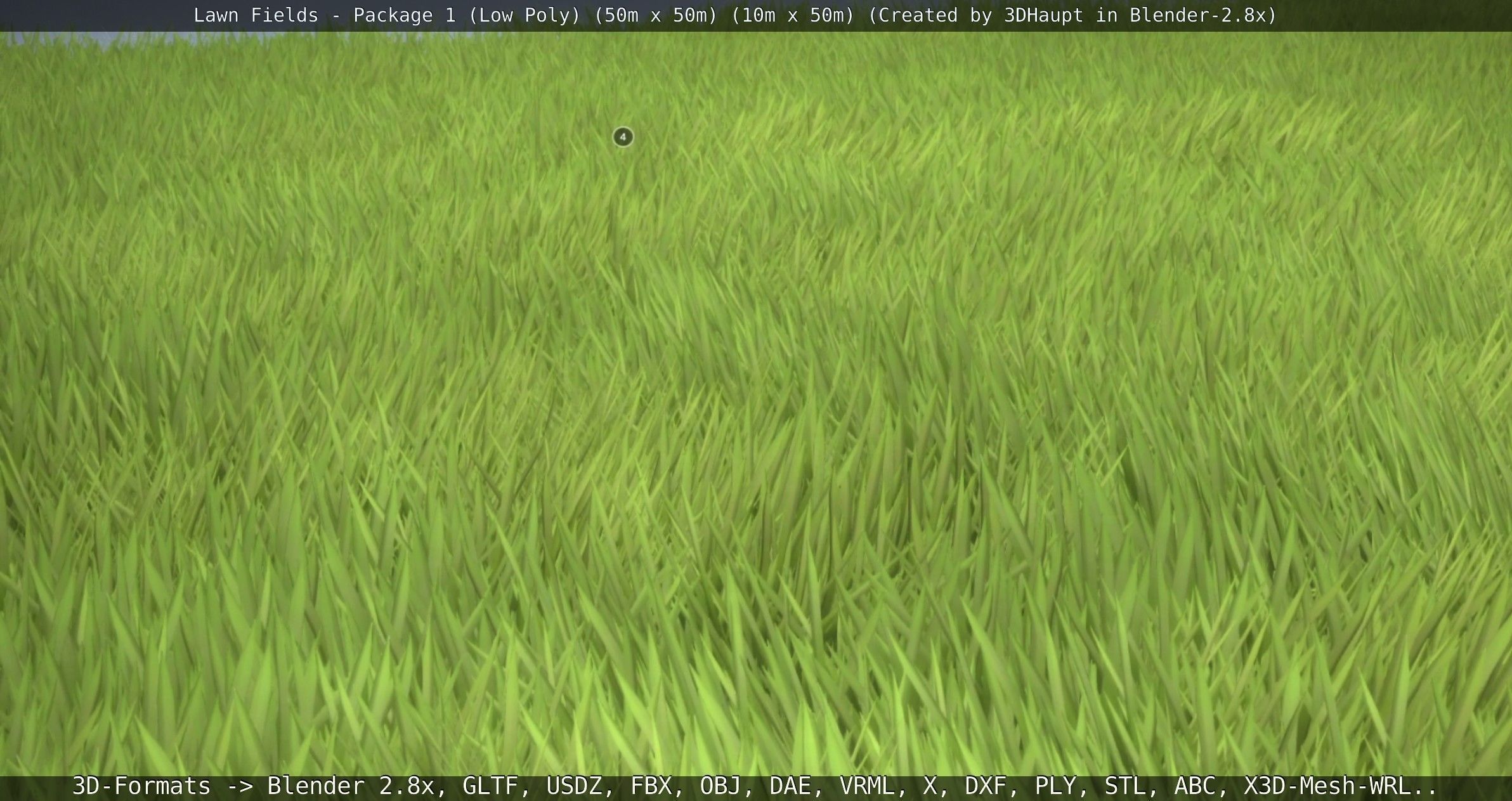 Low-Poly Lawn Fields - Package 1 Low-poly 3D model_146