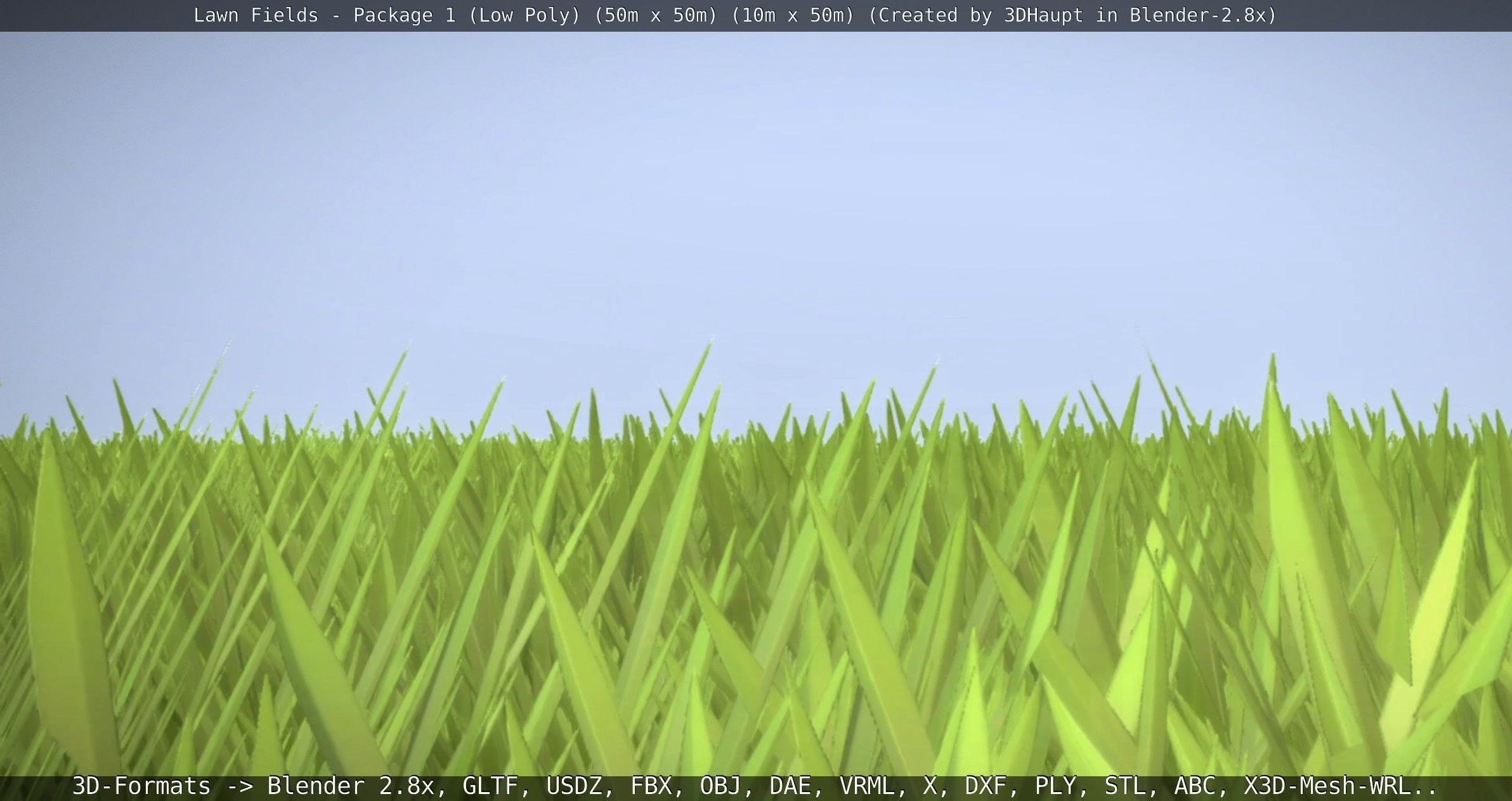Low-Poly Lawn Fields - Package 1 Low-poly 3D model_82
