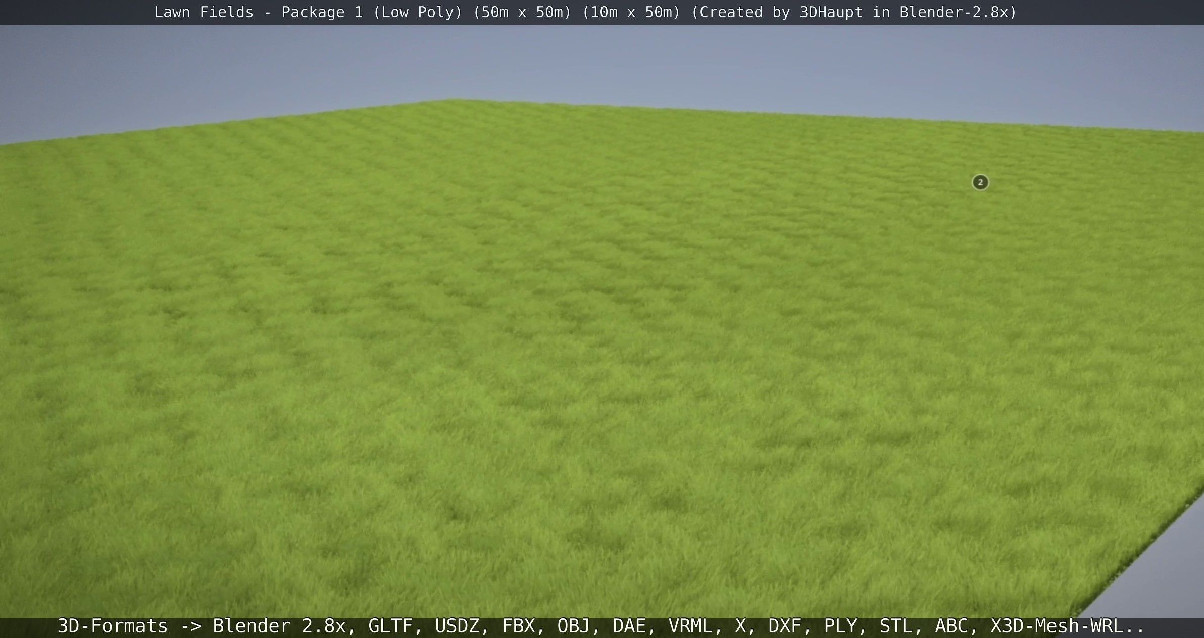 Low-Poly Lawn Fields - Package 1 Low-poly 3D model_22