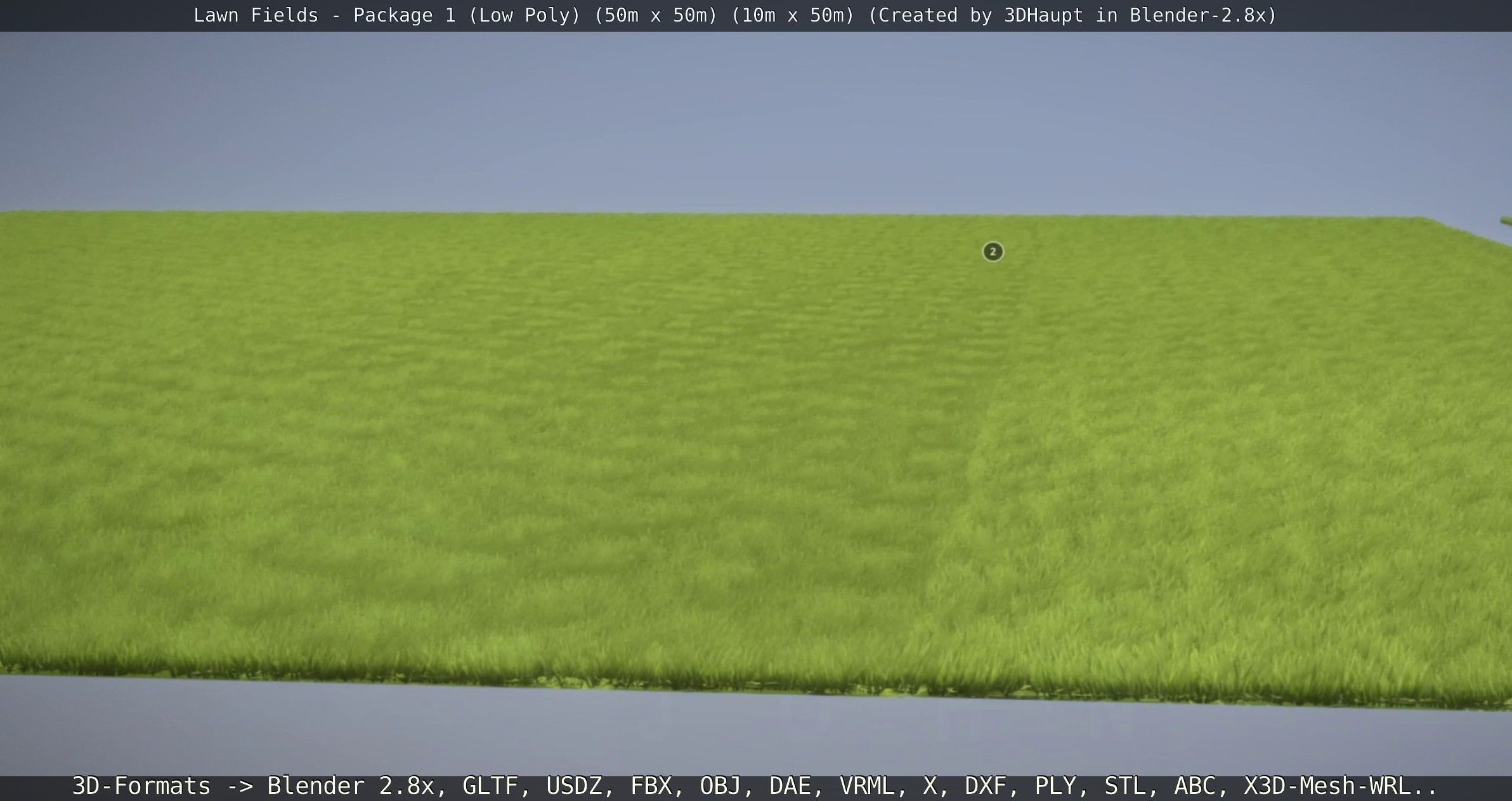 Low-Poly Lawn Fields - Package 1 Low-poly 3D model_123