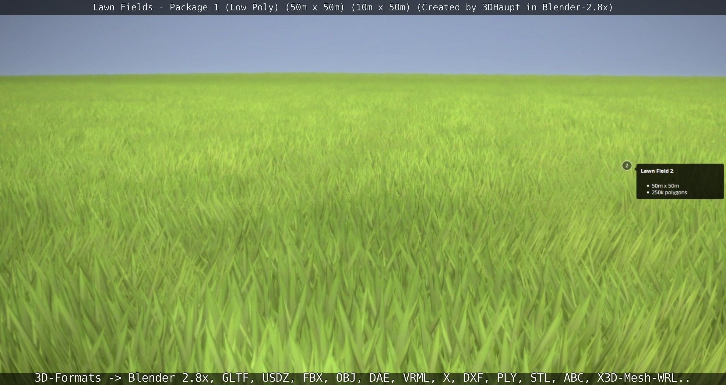 Low-Poly Lawn Fields - Package 1 Low-poly 3D model_54