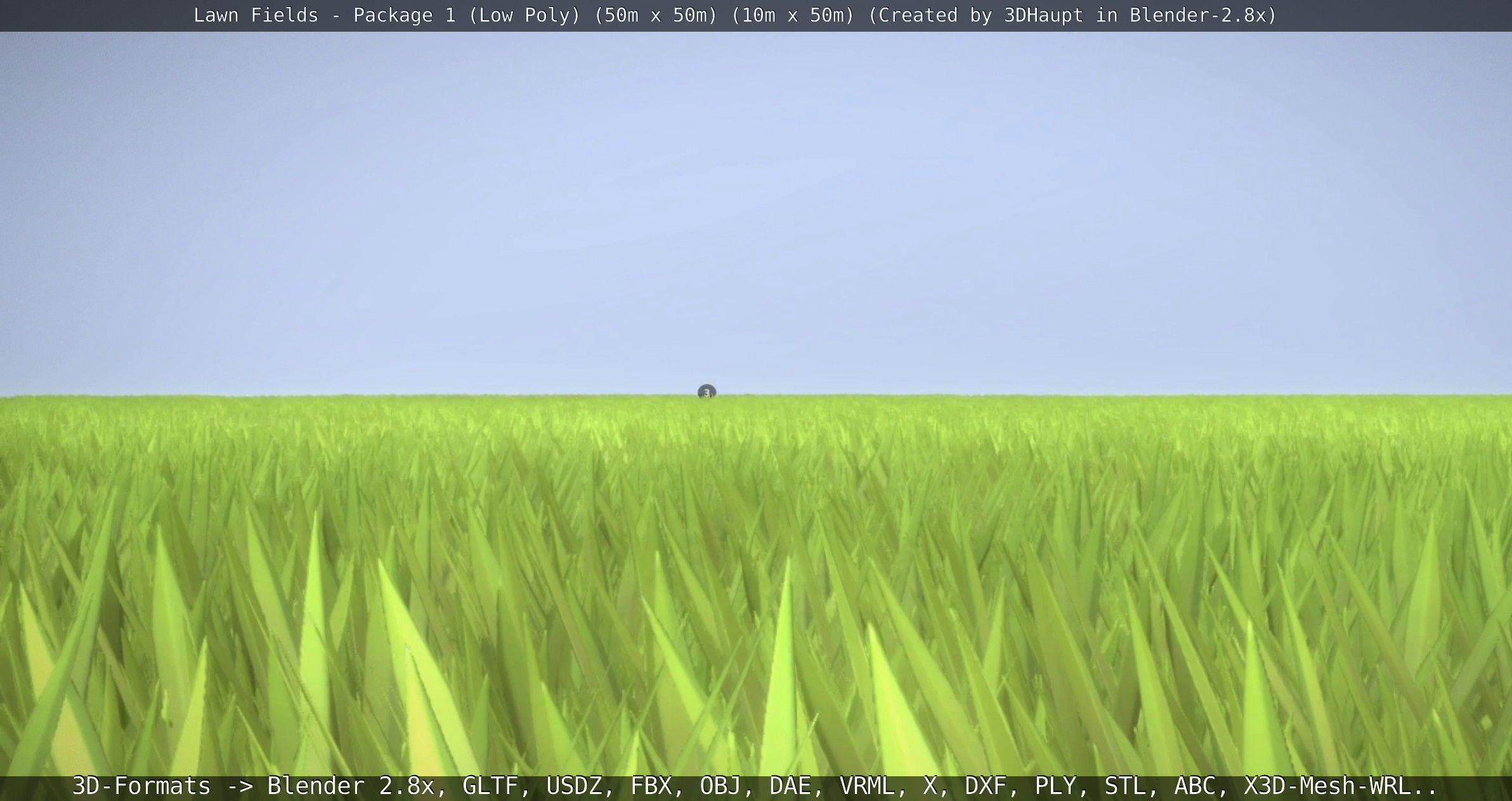 Low-Poly Lawn Fields - Package 1 Low-poly 3D model_10