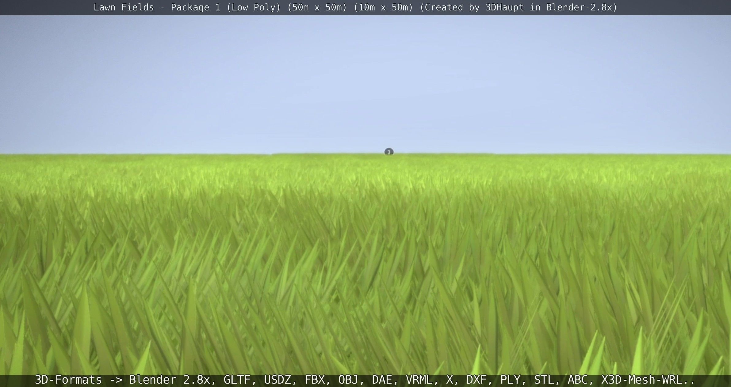 Low-Poly Lawn Fields - Package 1 Low-poly 3D model_27