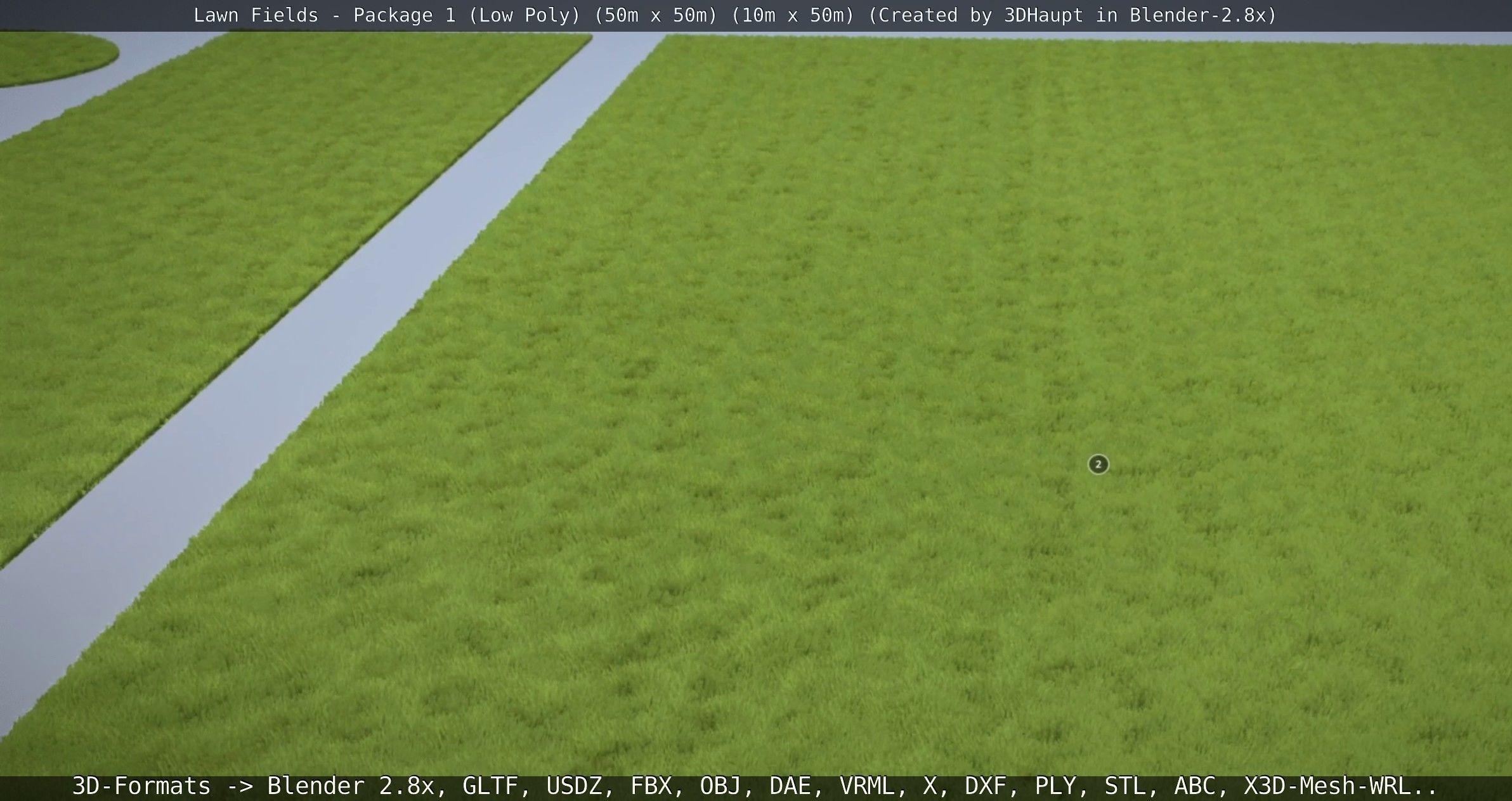 Low-Poly Lawn Fields - Package 1 Low-poly 3D model_38