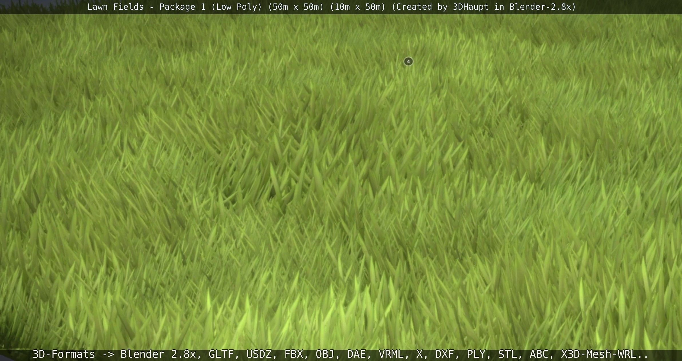 Low-Poly Lawn Fields - Package 1 Low-poly 3D model_71
