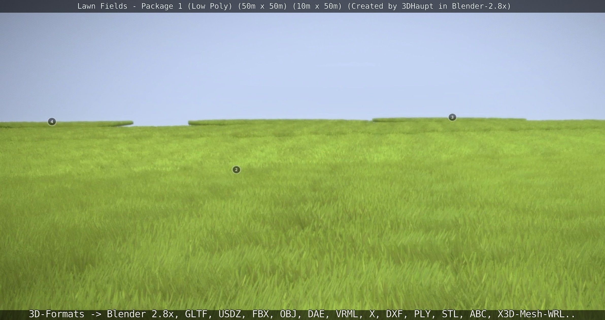 Low-Poly Lawn Fields - Package 1 Low-poly 3D model_88