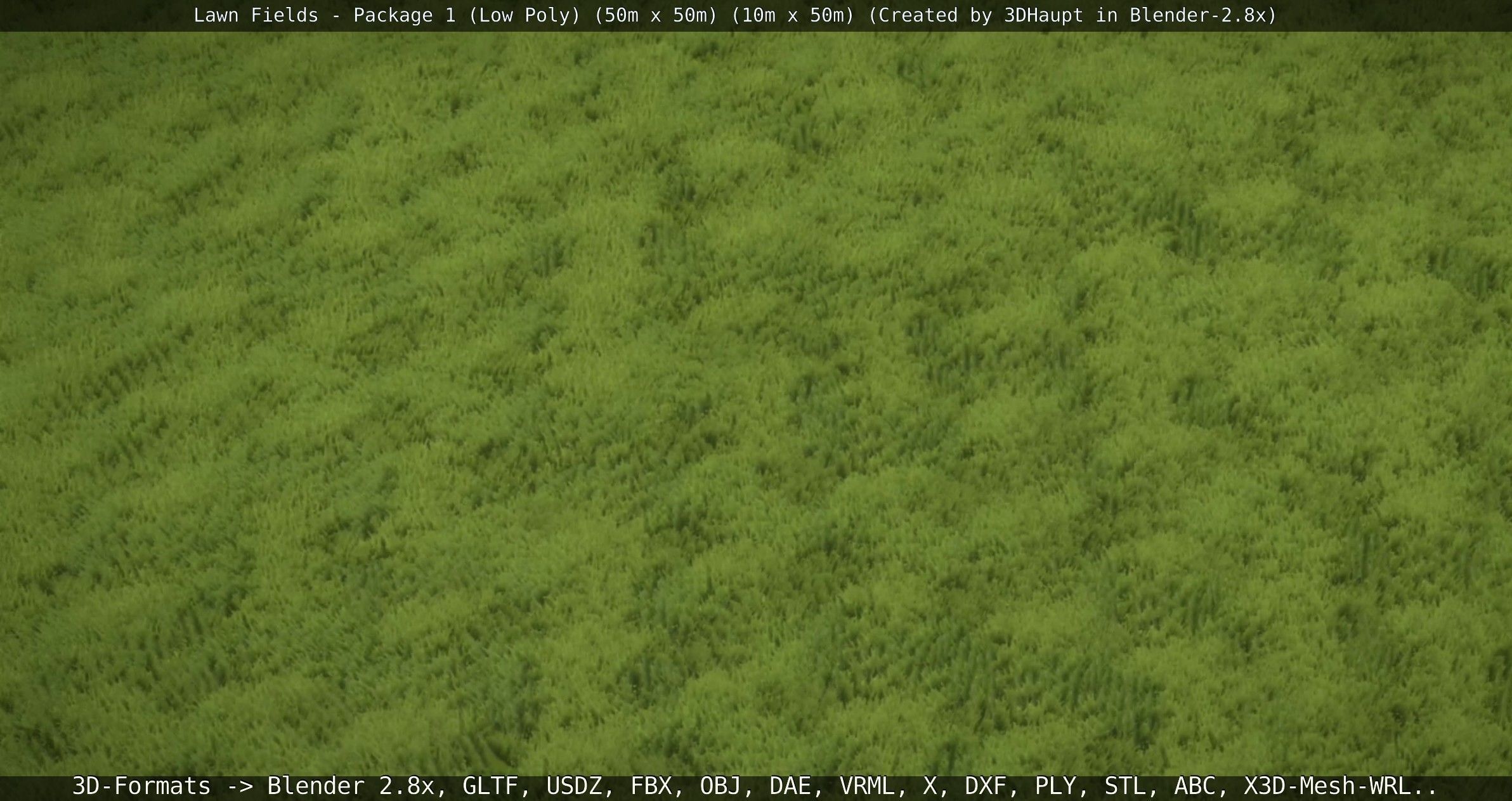 Low-Poly Lawn Fields - Package 1 Low-poly 3D model_111