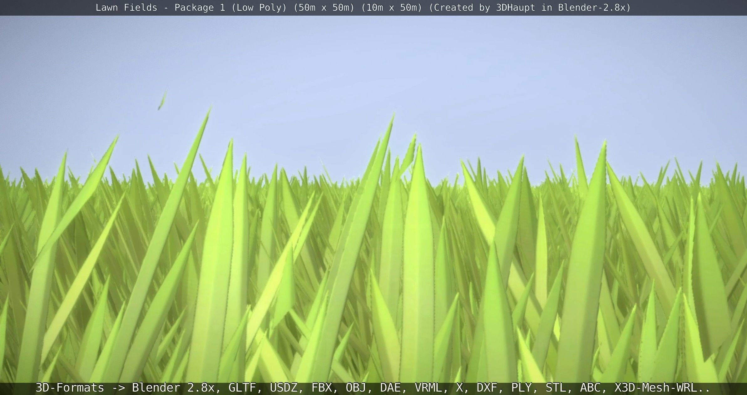 Low-Poly Lawn Fields - Package 1 Low-poly 3D model_47