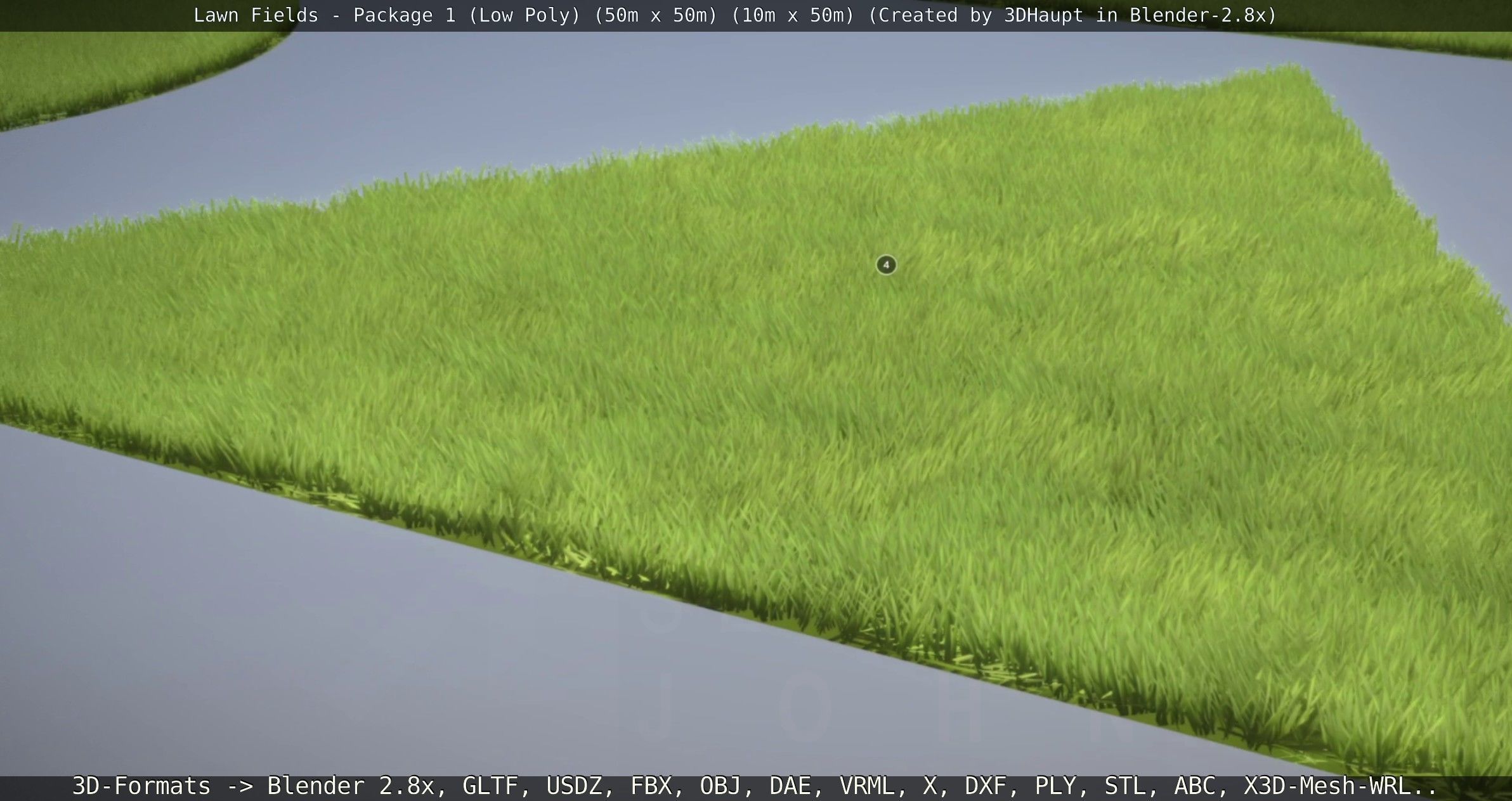 Low-Poly Lawn Fields - Package 1 Low-poly 3D model_30