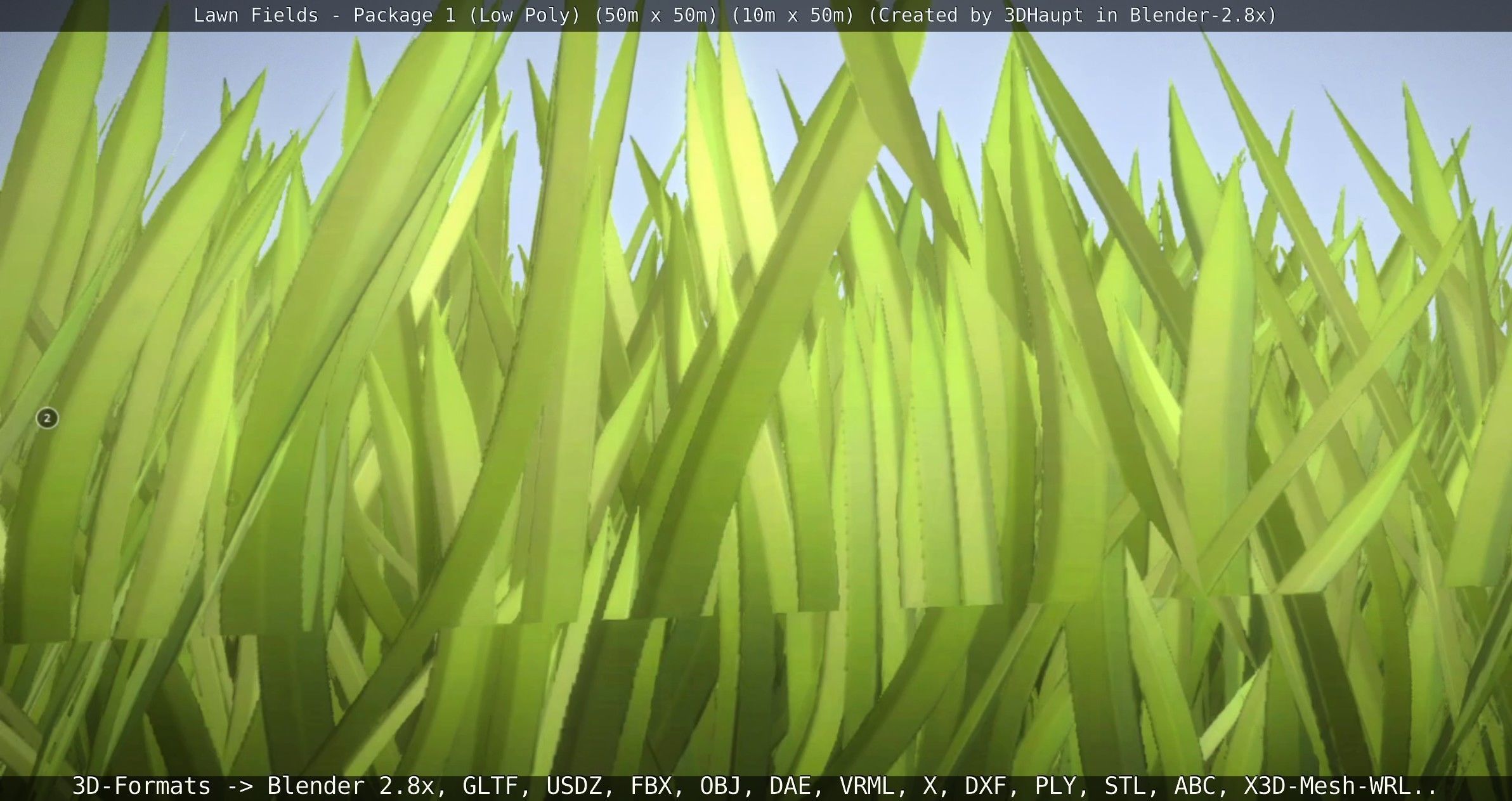 Low-Poly Lawn Fields - Package 1 Low-poly 3D model_85