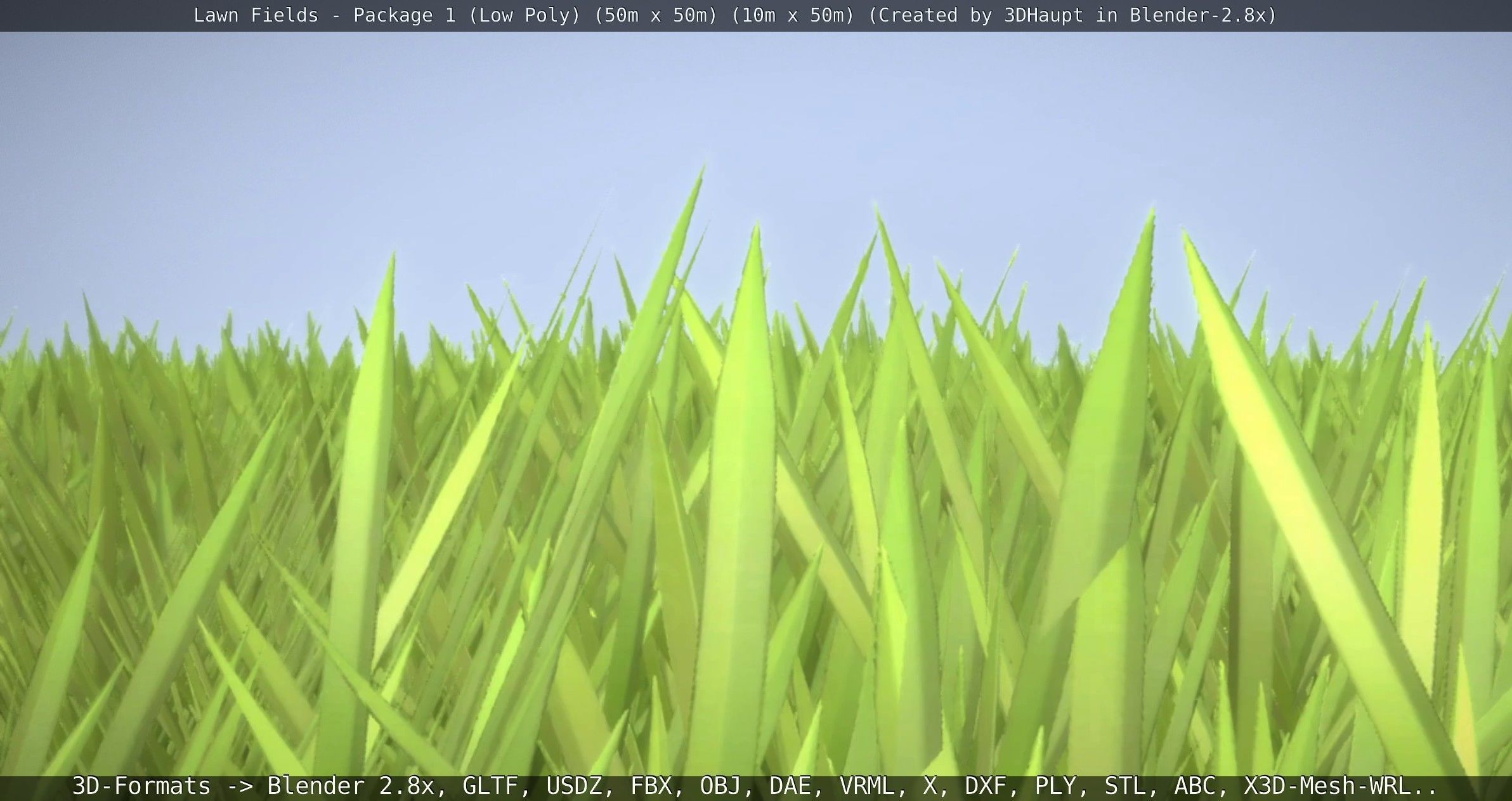Low-Poly Lawn Fields - Package 1 Low-poly 3D model_32