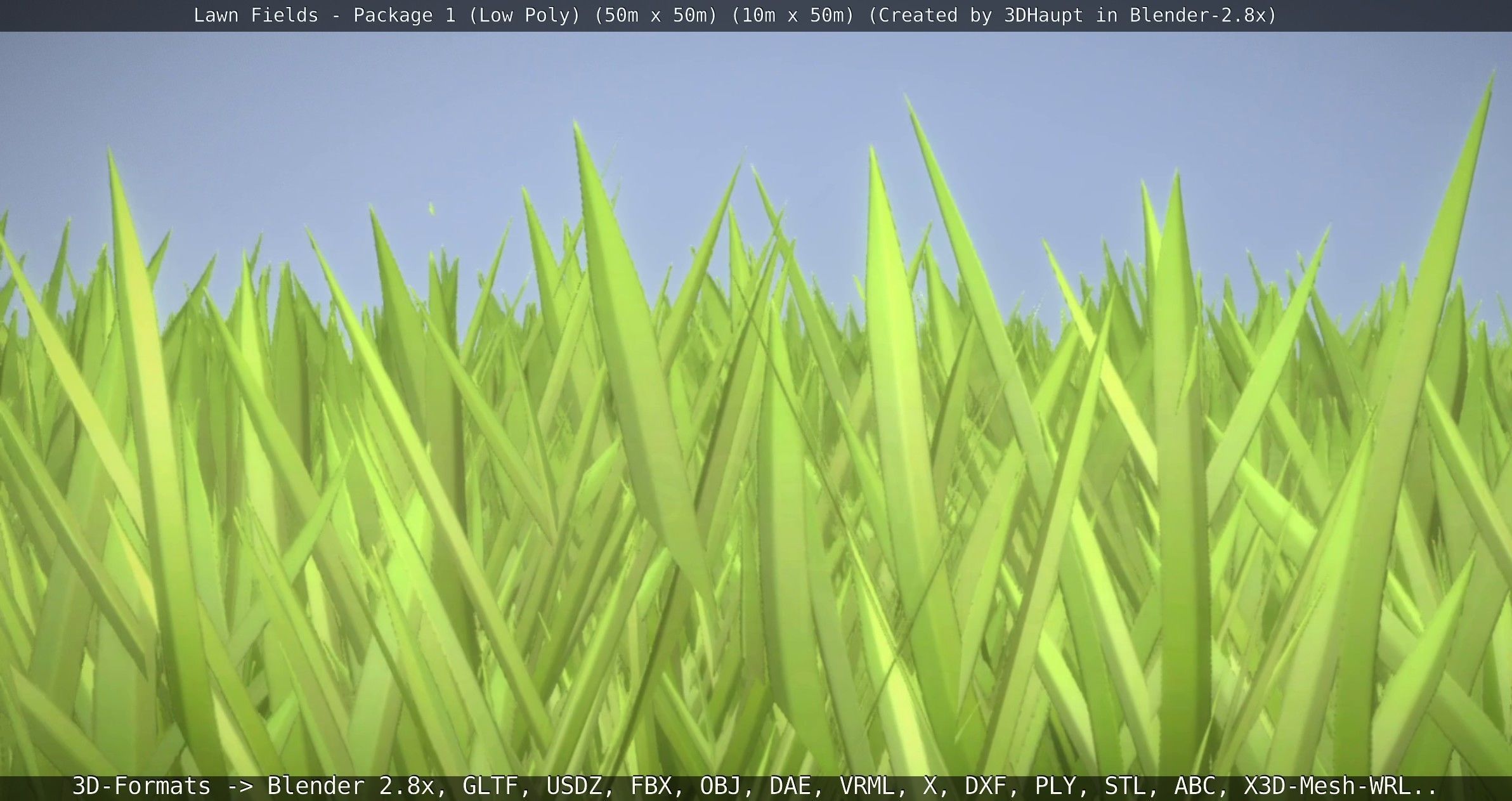 Low-Poly Lawn Fields - Package 1 Low-poly 3D model_72