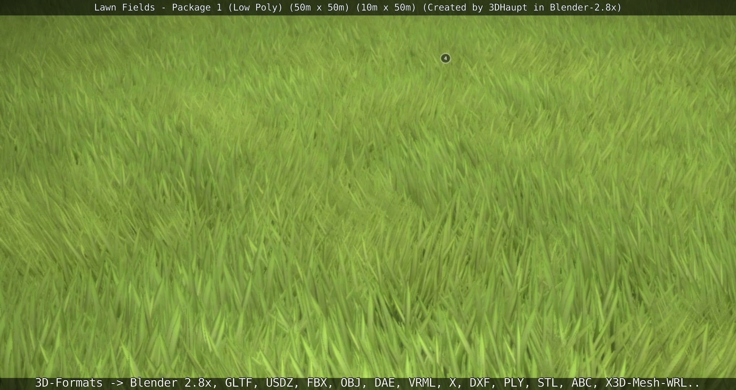 Low-Poly Lawn Fields - Package 1 Low-poly 3D model_63