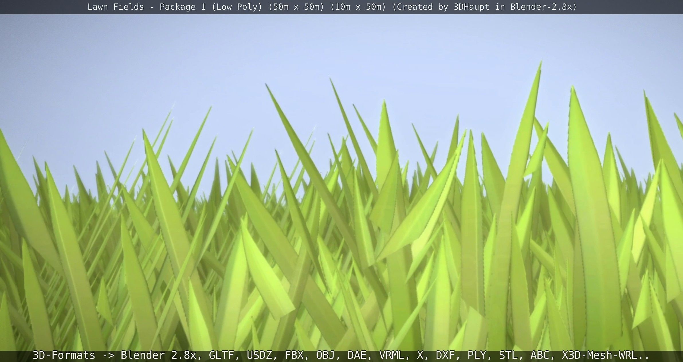 Low-Poly Lawn Fields - Package 1 Low-poly 3D model_80