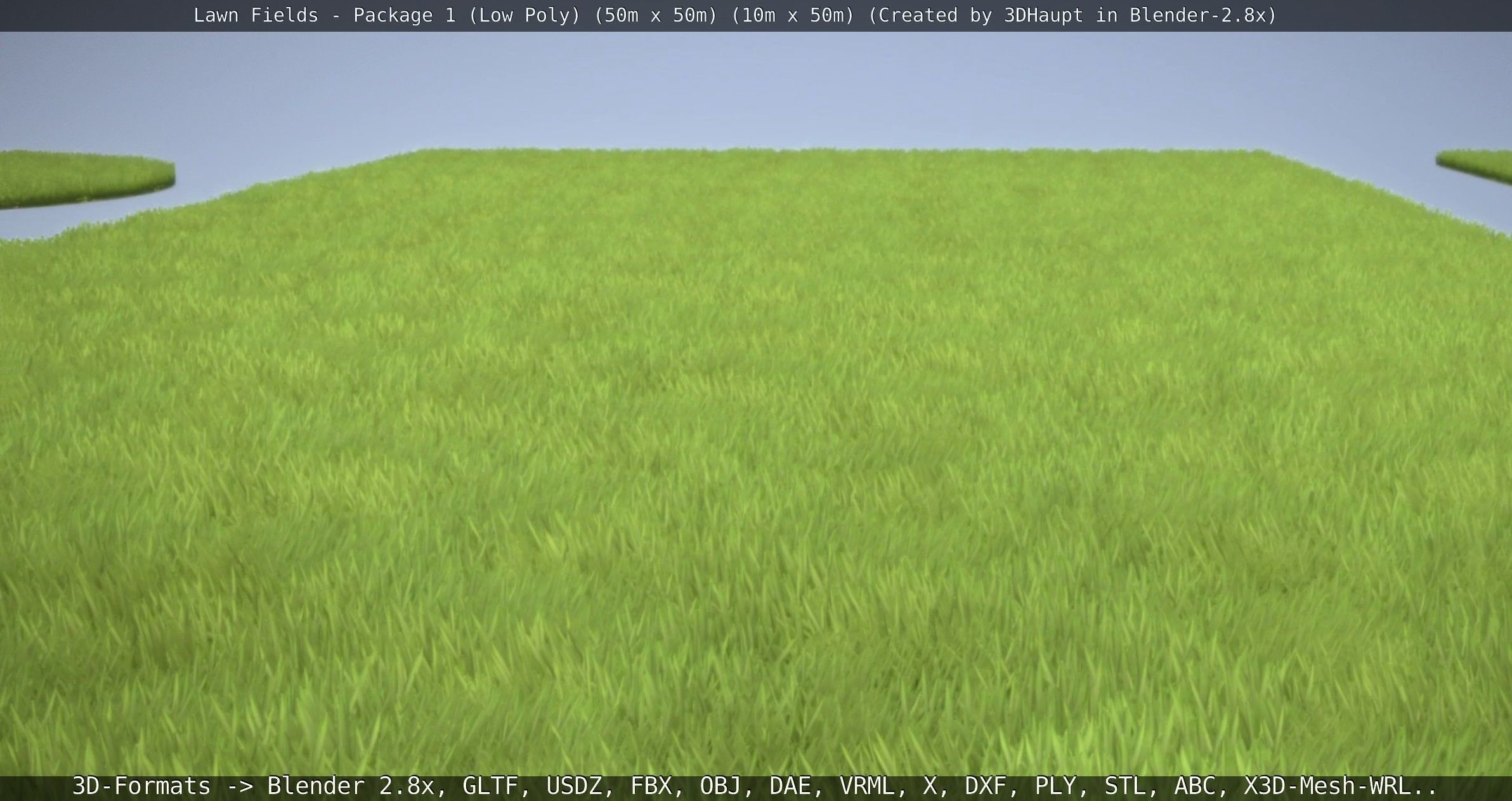 Low-Poly Lawn Fields - Package 1 Low-poly 3D model_66
